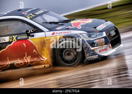 13 BAKKERUD Andreas (NOR) EKS Audi Sport Audi S1, Aktion während der FIA WRX World Rallycross Championship 2018 in Barcelone, Spanien, 14. Bis 15th. april - Foto Paulo Maria / DPPI Stockfoto