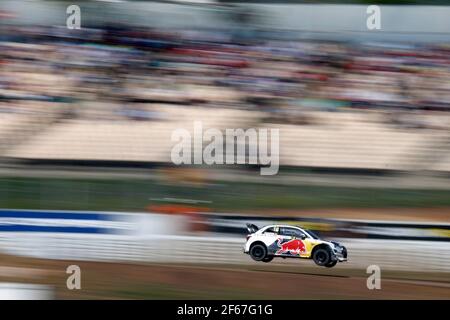 13 BAKKERUD Andreas (NOR) EKS Audi Sport Audi S1, Aktion während der FIA WRX World Rallycross Championship 2018 in Barcelone, Spanien, 14. Bis 15th. april - Foto Paulo Maria / DPPI Stockfoto