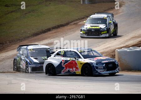 13 BAKKERUD Andreas (NOR) EKS Audi Sport Audi S1, Aktion während der FIA WRX World Rallycross Championship 2018 in Barcelone, Spanien, 14. Bis 15th. april - Foto Paulo Maria / DPPI Stockfoto