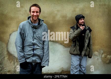 TECHNO-BAND 'AUTECHRE'. SEAN STAND MIT BART UND ROBERT BROWN. Stockfoto