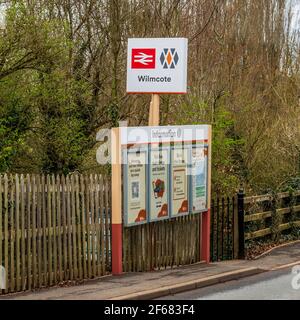 Bahnhof Wilmcote in der Nähe von Stratford-upon-Avon, Warwickshire, England. Stockfoto