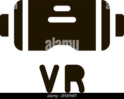 Virtual Reality Brille Symbol Vektor Glyphe Illustration Stock Vektor