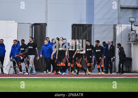 Gibraltar, Gibraltar. März 2021, 30th. GIBRALTAR, GIBRALTAR - 30. MÄRZ: Team Niederlande während der FIFA WM 2022 Qatar Qualifier Spiel zwischen Gibraltar und Niederlande im Victoria Stadium am 30. März 2021 in Gibraltar, Gibraltar (Foto von Pablo Morano/Orange Pictures) Kredit: Orange Pics BV/Alamy Live News Stockfoto