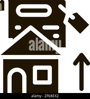 Investment in House Icon Vector Glyph Illustration Stock Vektor
