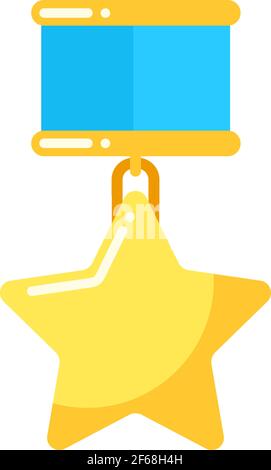 Militärische Insignien in Form Stern mit Band Stock Vektor