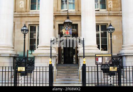 Eingangstor der Law Society of England and Wales, der unabhängigen Berufsvereinigung von Rechtsanwälten in England und Wales Stockfoto