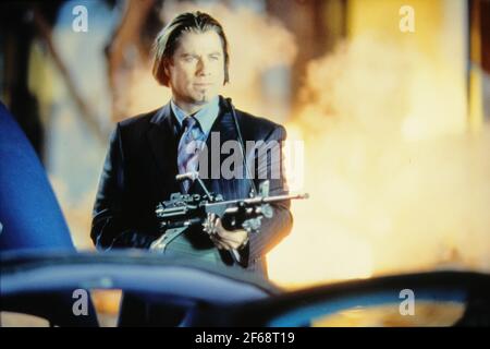 John Travolta, 'Swordfish' (2001) Warner Bros. Bildnachweis: Andrew Cooper/Warner Bros./THA. Dateireferenz # 34082-1147THA Stockfoto