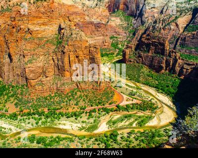 Haupttal des Zion National Park Stockfoto