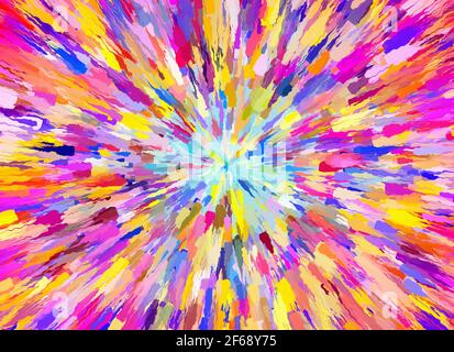 Abstrakt Helle Farbe Burst Hintergrund. Mehrfarbiges Muster Stockfoto
