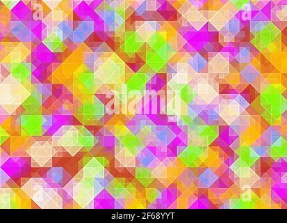 Mehrfarbiger heller abstrakter geometrischer Hintergrund Stockfoto
