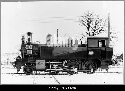 Frövi - Ludvika Railway, Folgen Sie Lok 25. Stockfoto