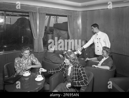 S / S 'KING GUSTAF V', 1 KL KLOKSALONG Stockfoto