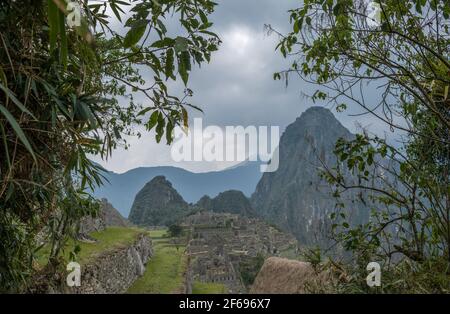 Eintritt zur Zitadelle von machupicchu Stockfoto