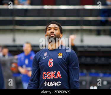 St. Petersburg, Russland. März 2021, 30th. Darrun Hilliard (6) von CSKA sind während der 2020/2021 Turkish Airlines EuroLeague Regular Season Round 32 in der Sibur Arena in Aktion zu sehen, einem Spiel zwischen BC CSKA Moskau und Zenit St. Petersburg. (Endnote; Zenit St. Petersburg 74:86 CSKA) (Foto: Maksim Konstantinov/SOPA Image/Sipa USA) Quelle: SIPA USA/Alamy Live News Stockfoto