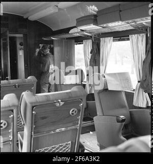 Staatsbahnen, SJ X0A5. Audit im Hauptworkshop Åmål Stockfoto