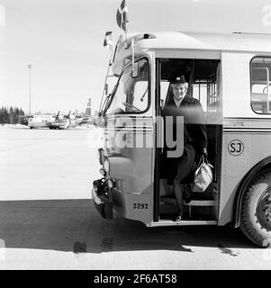 National Railways SJ Bus 3292, Press View, SAS Terminal am Flughafen Arlanda Stockfoto