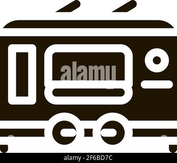 Fastfood Anhänger Symbol Vektor Glyphe Illustration Stock Vektor