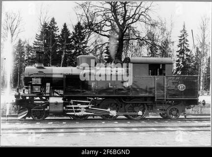 Frövi - Ludvika Railway, Folgen Sie Lok 27. Stockfoto