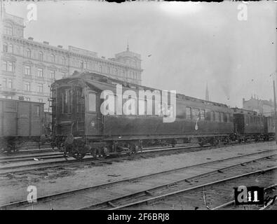 Die Staatsbahnen, SJ AO3 1864. Royal Cart, gebaut für Queen Victoria 1909. Umgebaut zu Kronprinz Gustaf Adolf Wagen 1932 und schließlich abgeschafft in 1966. Stockfoto