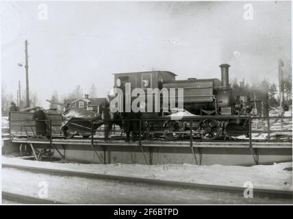 Frövi - Ludvika Railway, Folgen Sie Lok 17. Stockfoto