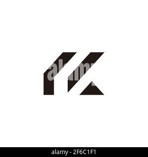 Buchstabe rk einfache geometrische lineare Logo Vektor Stock Vektor