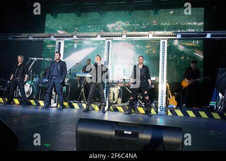 Westlife spielt live beim West Midlands Festival 2010 Stockfoto