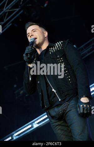 Shane Filan von Westlife spielt live beim Midlands Festival 2010 Stockfoto