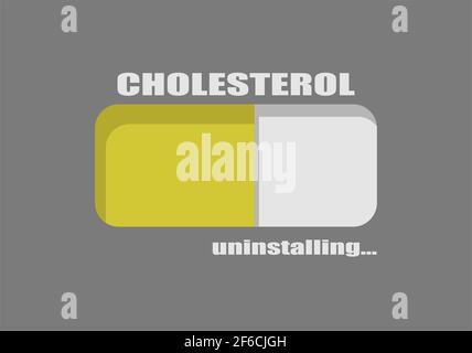 Cholesterinmessgerät. Das Messgerätesymbol. Infografik. Fortschritt oder Ladebalken. Stock Vektor