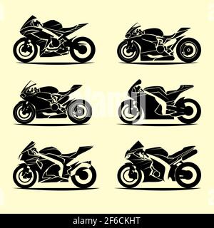 Sport Motorrad moto technic Zeichnung. Vektor icon Stock Vektor