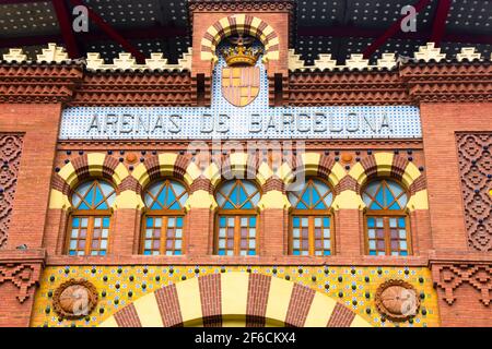 Details. Las Arenas. Barcelona, Katalonien, Spanien. Stockfoto