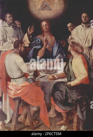 Jacopo da Pontormo - Abendmahl Emmaus 1525 Stockfoto