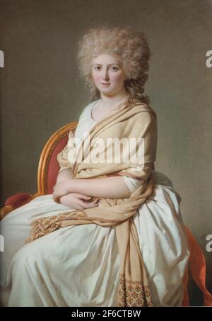 Jacques-Louis David - Portrait Anne Marie Louise Thelusson Comtesse Sorcy 1790 Stockfoto