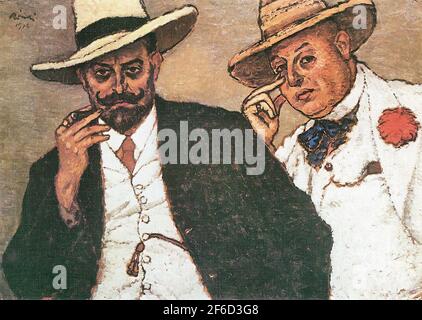 József Rippl-Rónai - Lajos Und Odon 1918 Stockfoto