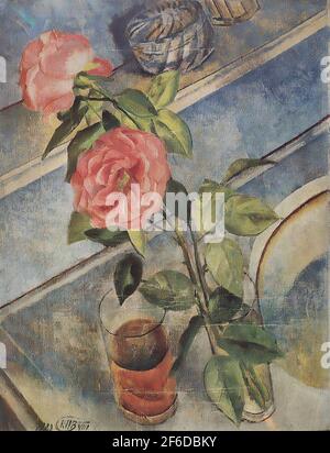 Kuzma Petrov-Vodkin - Stillleben mit Rosen 1922 Stockfoto