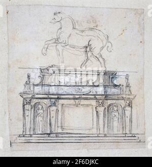 Michelangelo - Design Statue Henry zweite Frankreich Reiten 1559 Stockfoto