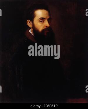 Tiziano Vecelli oder Vecellio alias Tizian - Portrait Antonio Anselmi C 1550 Stockfoto