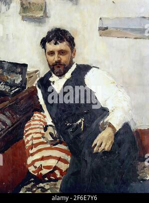 Valentin Serov - Porträt Konstantin Korovin 1891 Stockfoto