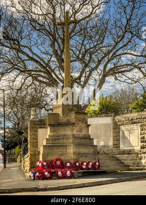 Malton war Memorial an der Horsemarket Road, Malton, North Yorkshire, Großbritannien. Stockfoto