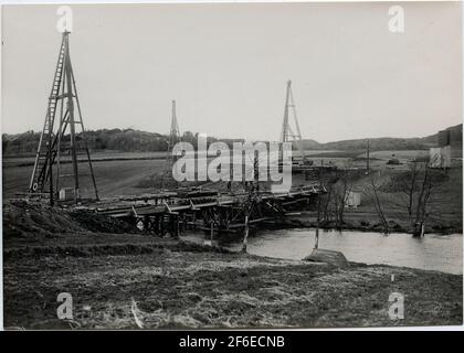 Brückenbau irgendwo in Göteborg. Stockfoto