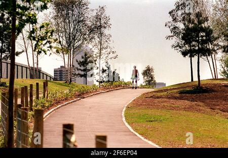 DIE "GRÜNE BRÜCKE" BEI MEILE ENDE JUNI 2000 Stockfoto