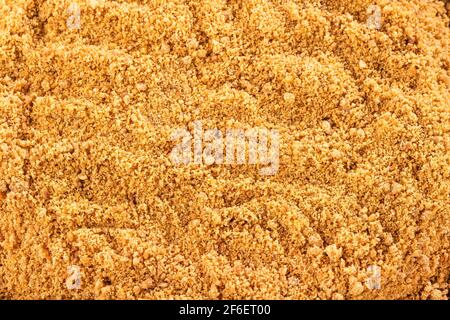 Weicher brauner dunkler Zucker unraffiniertes Zuckerrohr - Saccharum officinarum Stockfoto