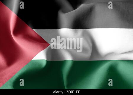 Palästina Flagge. 3D-Wehende Flagge Design. Das nationale Symbol  Palästinas, 3D-Rendering. Nationale Farben und Nationalflagge von Palästina  für einen Hintergrund Stockfotografie - Alamy