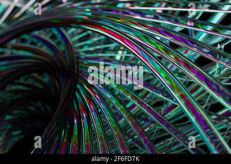 3D-Rendering von abstraktem Hintergrund, Corporate Design, Kurven und Wirbeln, bunten Verläufen, lebendigen Webtapeten Stockfoto