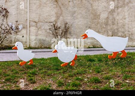 Ente beim traditionellen osterhasen von Herleshausen in Hessen Stockfoto