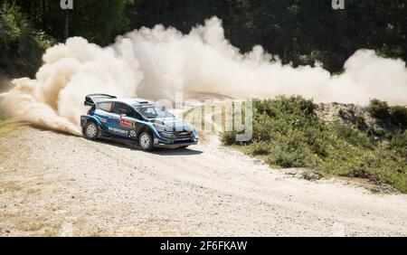 03 SUNINEN teemu (FIN), SALMINEN marko (FIN), FORD FIESTA WRC, M-SPORT FORD WRT, Aktion während der SS12 Cabeceiras 2 Etappe im 2019 WRC PORTUGAL Stockfoto