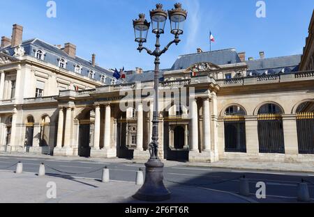 Der Staatsrat ist ein Verwaltungsgericht der französischen Regierung, Paris. Stockfoto