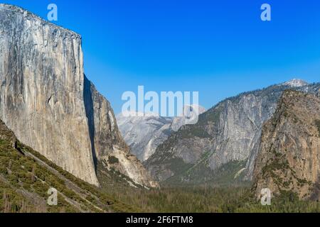 Tagsüber am Tunnel View, Yosemite National Park, Kalifornien Stockfoto