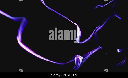 Bunte Faser Strings Bewegung Hintergrund 3d-Illustration Stockfoto