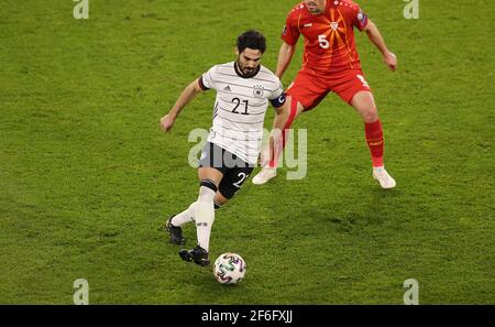 Duisburg, Deutschland. 31st Mär, 2021. firo: 31.03.2021 Fußball, Fußball: Landerspiel, Nationalmannschaft, WM-Qualifikation, WM-Qualifikation 2022, Deutschland, GER - Nord Mazedonien Ilkay Gundogan, individuelle Aktion Quelle: dpa/Alamy Live News Stockfoto