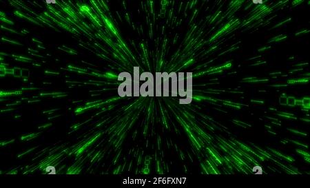 Matrix, Binärcode - Computeranwendung, Internet-Konzept - 3D-Illustration Stockfoto
